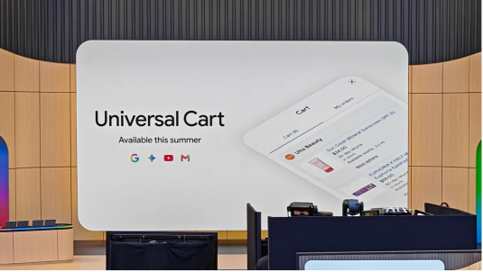 Affiche de la nouvelle fonctionnalité de Google : Universal Cart