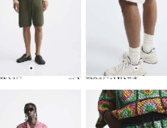 Eight Zara products are shown on Zara website 