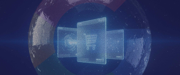 A mirror with a clouded view of a shopping cart