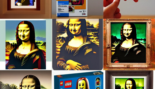 AI-generated versions of Mona Lisa